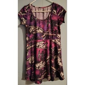 Star Wars Mighty Fine Dress Purple Galaxy Print X-Wing Millennium Falcon